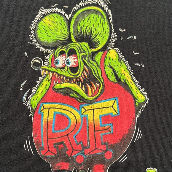 Ed “Big Daddy” Roth RAT FINK Kids XS Black Cotton Short Sleeve Crew Neck Tee - Picture 8 of 8